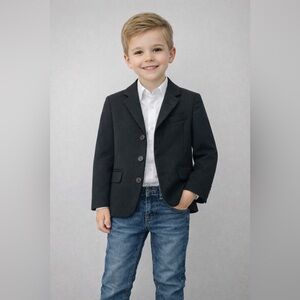 Calvin Klein kids boys Classic Black Blazer formal  suit jacket size 6 3 button